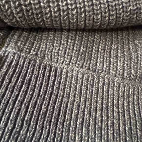 Eddie Bauer Olive Zip Up Chunky Cardigan - Cable Knit - Ribbed Trim - Mens Small - Picture 5 of 11